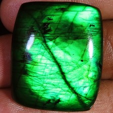 Green Color Labradorite Cushion Cabochon Gemstone 68.10 CT (27x32x7 mm) AD169