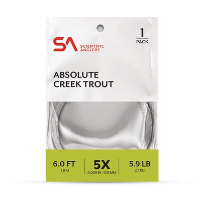 Scientific Anglers Absolute Creek Trout 6 ft Leader Single Pack