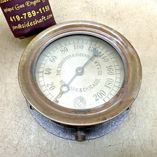 SCHAEFFER BUDENBERG STEAM GAUGE 6-1/2" DIAMETER STEAMPUNK Old Engine