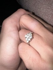 Platinum Diamond Cluster Ring 1.02 Carat