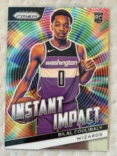 2023-24 Panini Prizm #19 Bilal Coulibaly Instant Impact Prizms Silver