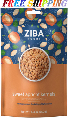 Foods Sweet Apricot Kernels | 5.3 Oz | Non-Gmo & Vegan Dried Apricot Seeds Whole