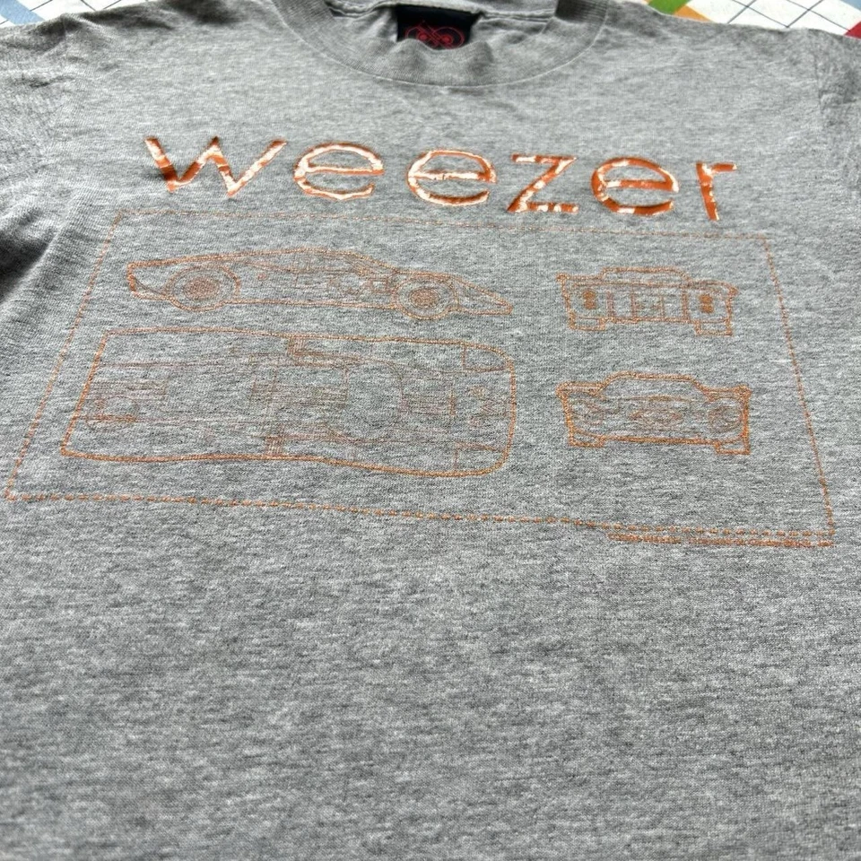 Camiseta Weezer 2006 de Colección para Niños Camiseta Cinder Block Band Juvenil Talla 5 Gris Manga Corta Foto 3 de 4