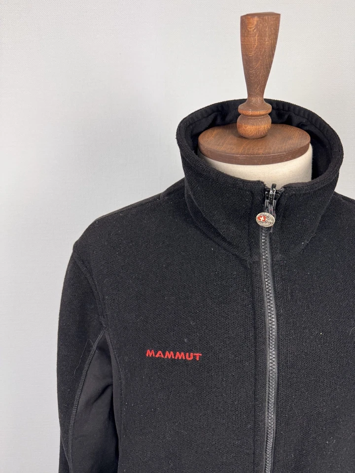 Suéter para hombre MAMMUT negro cremallera completa cuello alto polar exterior Foto 3 de 4