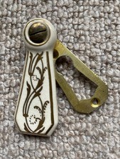 Vintage Hard pot  & Brass Door Key Hole Cover Old.