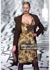 Vintage Valentino Runway Silk Dress with Embellishment Size 6