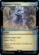 Saruman's Trickery (Showcase Scrolls) - Light Play MTG