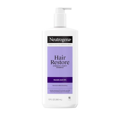 Neutrogena Hair Restore Strength + Purity Shampoo, Exfoliating Off White 