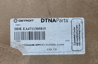DETROIT DIESEL DDE EA4711305815 AIR COMPRESSOR, SINGLE CYLINDER, BA3600