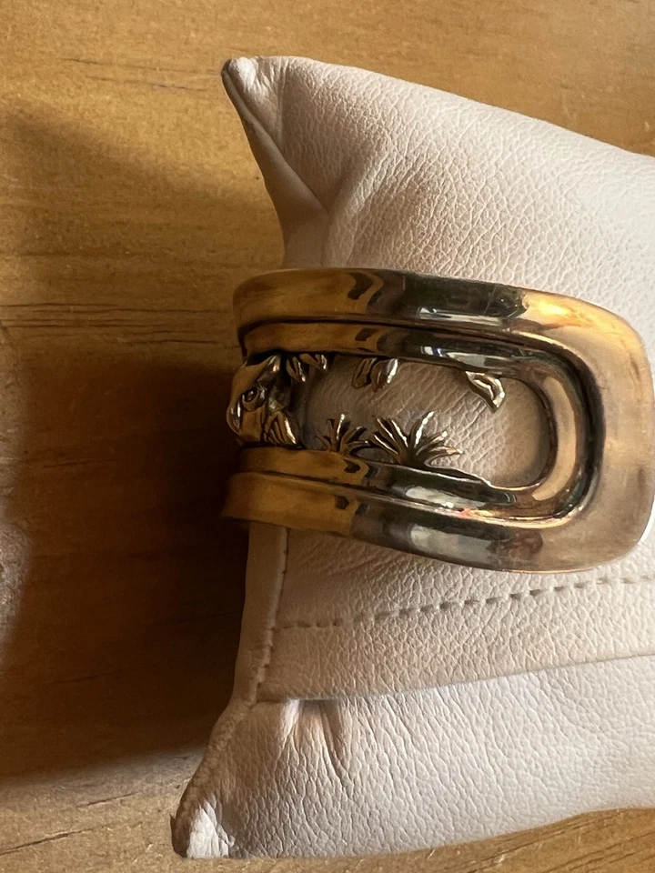 Barry Kieselstein Sterling Silver Tortoise and Hare Cuff Bracelet - Image 4 of 4