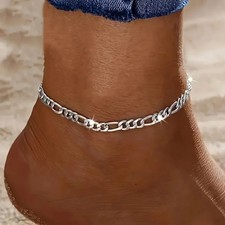 New 925 sterling Silver Bracelets Anklet Beau...