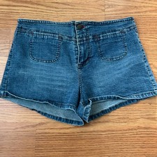Vintage 90s Y2K Mudd Yo Med Wash High Rise Denim Shorts Jr 13