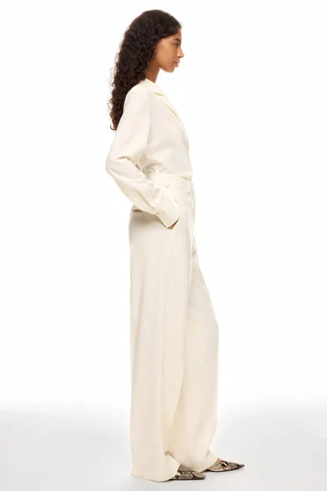 Pantalón blanco a medida con marco Rohe pierna ancha talla 42 (US 10) Foto 2 de 4