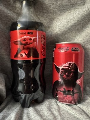 2025 Star Wars Coke Zero 20oz 12oz Lot of 2 Grogu Baby Yoda Coca