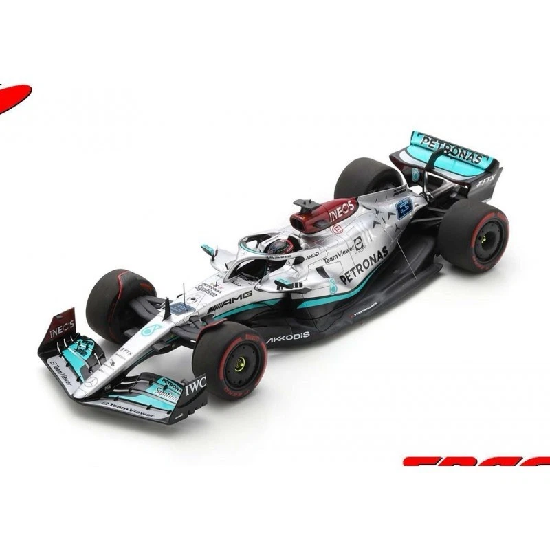 Mercedes Spark F1 escala 1:18 George Russell W13 GP de Bahrein 2022 totalmente nuevo Foto 2 de 4