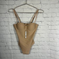 NEW SKIMS Body Molded Underwire Bodysuit Clay Nude Thong BD-THG-9104 XS