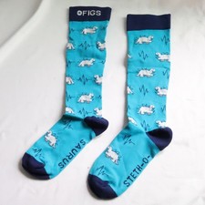 Figs Compression Socks Size M Fun Dinosaur Design New