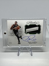 PAUL PIERCE 2018-19 Panini Flawless Horizontal Patch Autograph Green 4/5