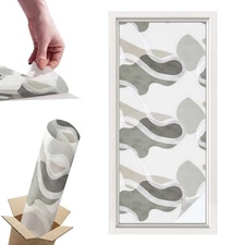 Easy DIY Frosted Window Film, Removable and Reusable Organic Pattern