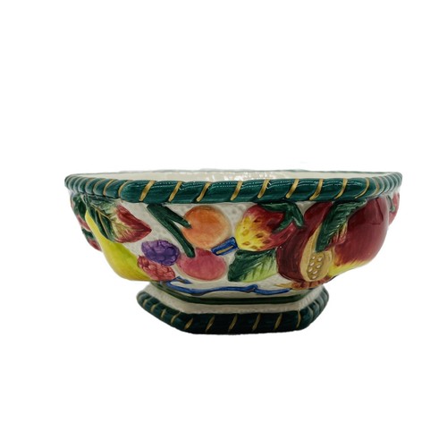 Vintage FITZ & FLOYD Florentine Fruit 4.75" Potpourri Bowl/Dish Candle Holder - 第 1/9 張圖片