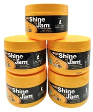 5 Pack Ampro Pro Styl Shine 'n Jam Conditioning Gel Extra Hold 8 oz