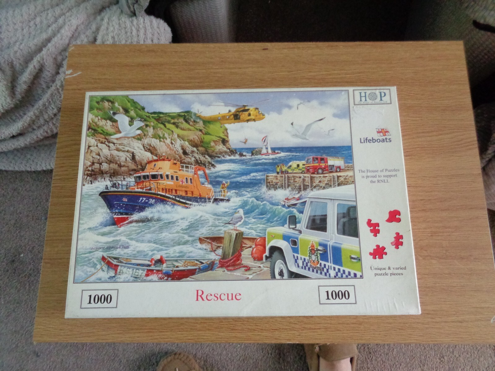 HOP  1000 Piece Puzzle  Lifeboats RNLI - Rescue by Keith Stapleton Complete