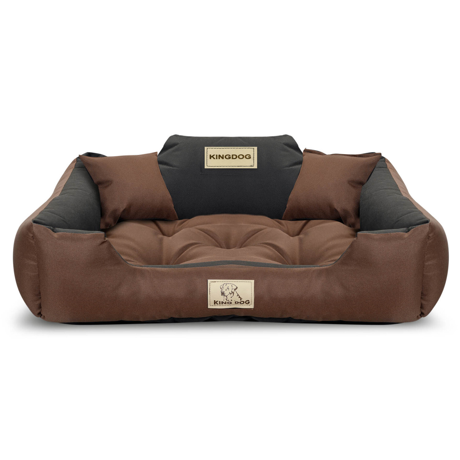 Letto per Cani KingDog 75x65 Marrone Impermeabile KIN75/65BRA
