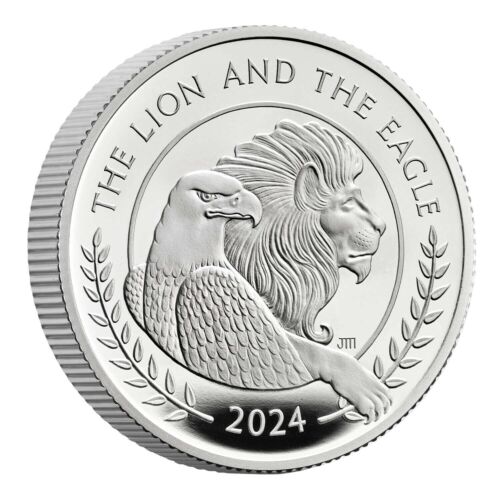 2024 G. Britain Silver Mercanti's Lion and Eagle Fractional 4 Coin Set OGP & COA - Picture 5 of 10
