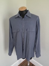 Boss Hugo Boss Shirt Button Front Blue Men  s Sz Lg Nice  