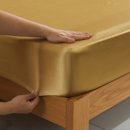 3Pcs Luxury Silk Satin Fitted Sheet 40cm Deep Mattress Cover Double & Pillowcase - Picture 123 of 136