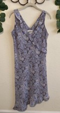 90s blue asymmetrical dress