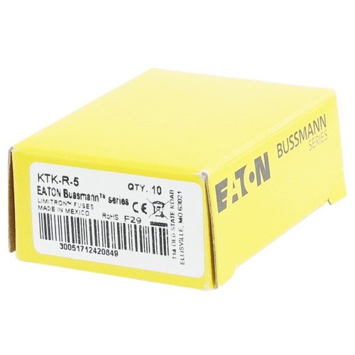 10PCS Bussmann KTK-R-5 KTKR-5 KTKR5 5Amp 600Vac Fast-Acting Fuses | eBay