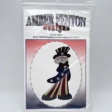 Amber Fenton Designs Uncle Sam 4th of July Door Wall Hanging Pattern 11"x21"