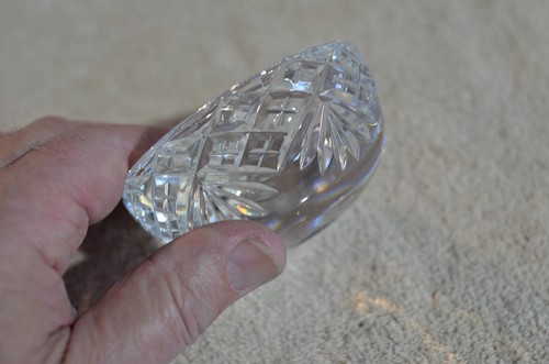 Royal Doulton Crystal Cut Glass Paperweight. Blown in France & Cut In England - Picture 15 of 15