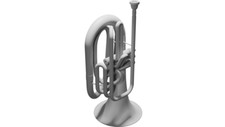 Decorative Baritone Horn Model Compatible with Yamaha YBH-301MS Display Piece