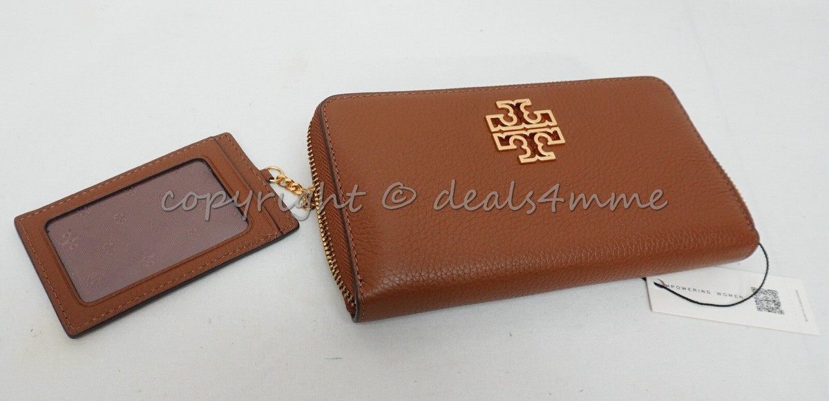 NWT Tory Burch 86057 Britten Zip Continental Wallet in Moose