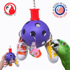813 SPIN SNEAKER BIRD TOY parrot cage toys cages african greys conures amazons