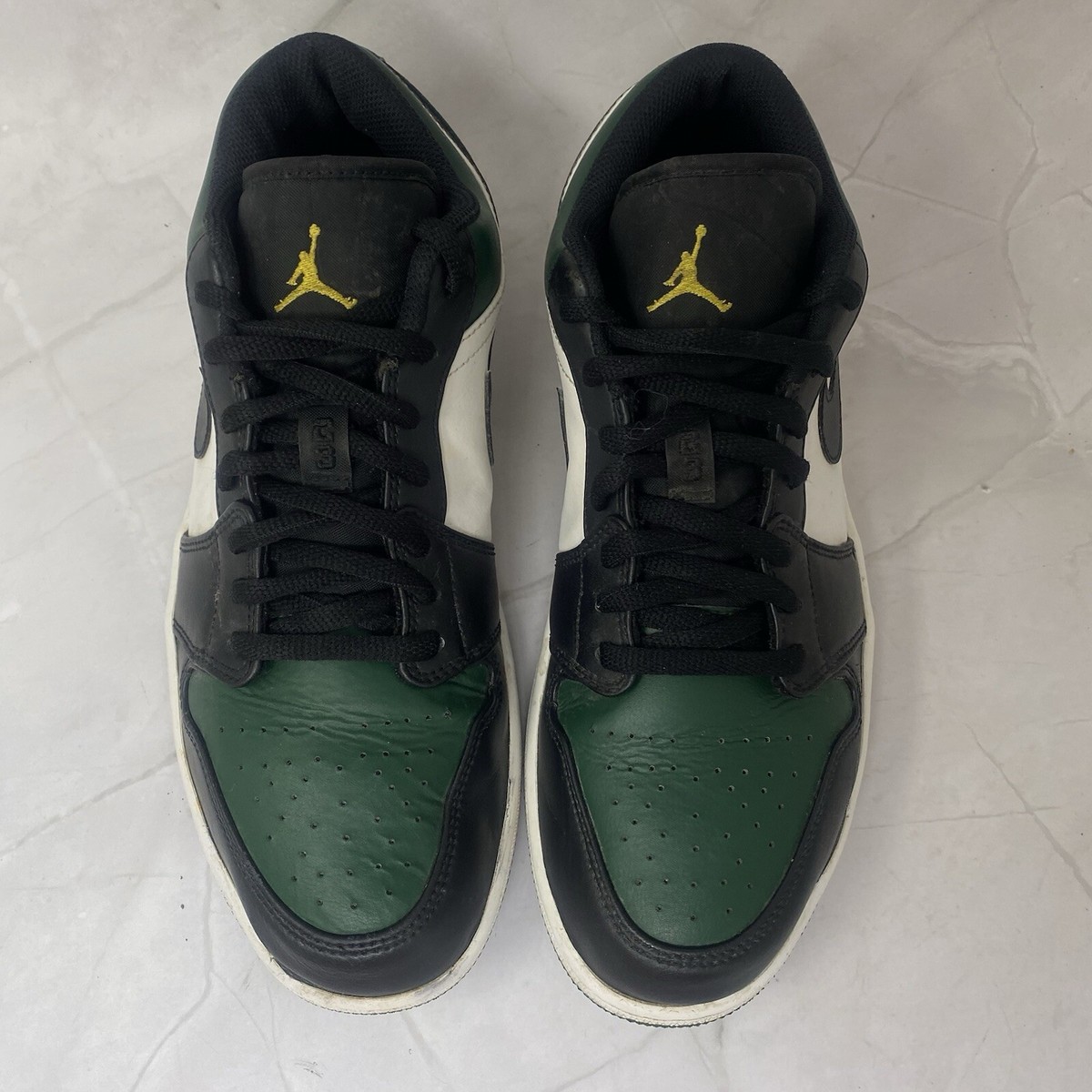 Nike Air Jordan 1 Low Men's Sz 10.5 M Noble Green Toe Black