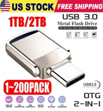 Type C USB 3.0 Flash Drive Thumb Drive Memory Stick for PC Laptop 1TB 2TB lot