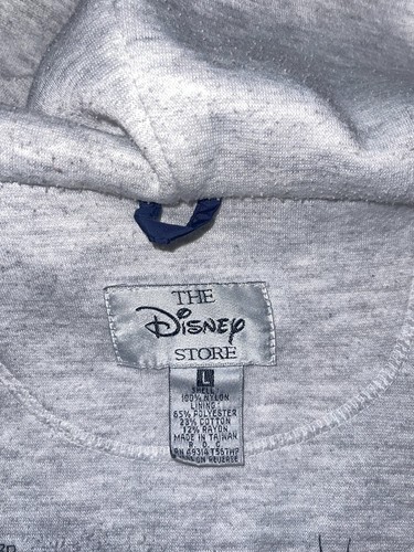 Vintage The Disney Store Winnie The Pooh Art Sketch Navy Hooded Jacket Large - Picture 7 of 9
