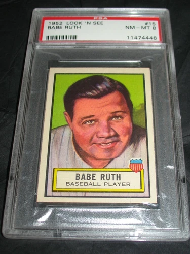 1952 Topps Look 'N See Babe Ruth #15 ~PSA NM-MT 8