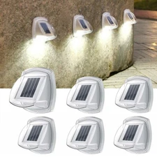 Outdoor Solar 8 LED Deck Lights Path Garden Patio Pathway Stairs Step Fence Lamp