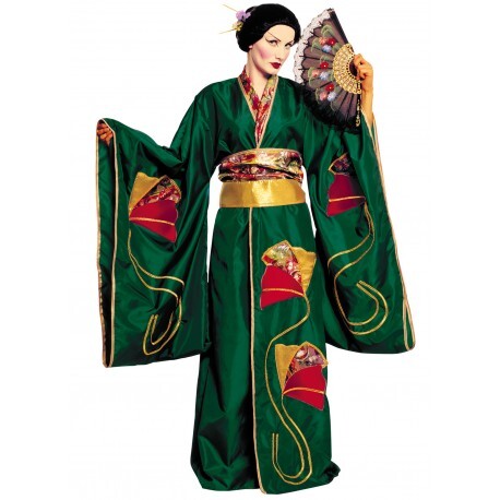Disfraz Geisha Verde