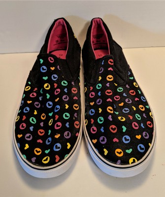 tennis shoes with hearts on them