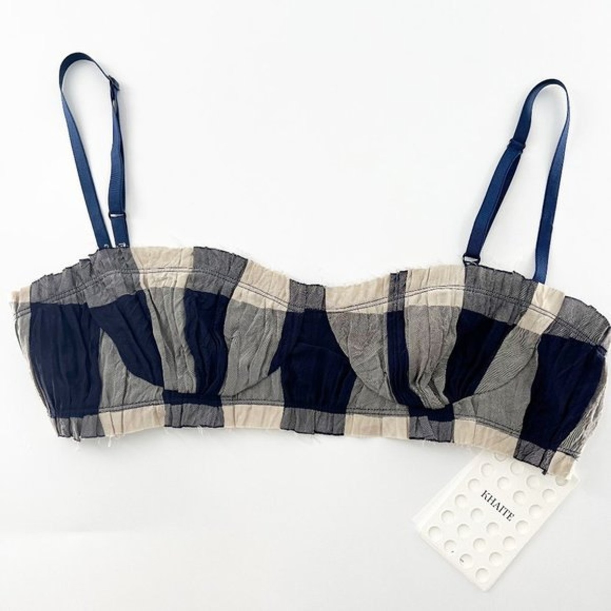 ブラジャー KHAITE Bras and tops KHAITE Women's Indira Check Ruched Bra Top Size 8 NWT | eBay