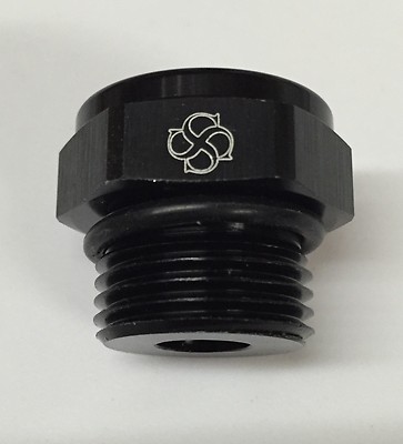 A10 -8AN ORB O Ring Boss Adapter AN Fitting ORB w/ 1/8 NPT on end / Black