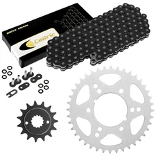 Black O-Ring Drive Chain & Sprockets Kit for Kawasaki ZX-6R ZX-6Rr Ninja 98-04
