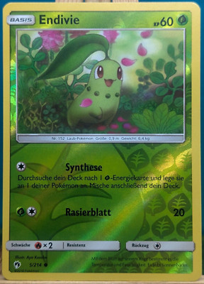 POKEMON - Echo des Donners - Endivie - 5/214 - REVERSE HOLO - deutsch