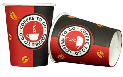 Made in D 2000 Stück Coffee to go Becher 180ml Pappbecher 0,18l Kaffeebecher