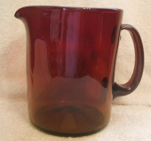 Jarra vintage Blenko Glass 745 Amberina mandarina roja rubí 6 pulgadas de alto - Imagen 3 de 12
